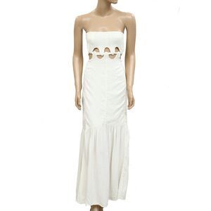 Free People Free Est Beaming Maxi Dress Cutout Holiday Party Outfit S 283615